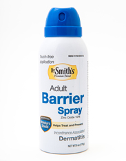 Adult barrier spray used to prevent dermatitis