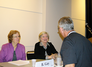 LeadingAge's Barbara Gay, far left, said the SGR legislation needs further study.