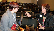 LeadingAge Senior Vice President Cheryl Phillips, M.D. (right)