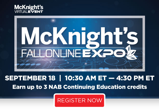 Today is the Day for the McKnight’s Fall Online Expo!