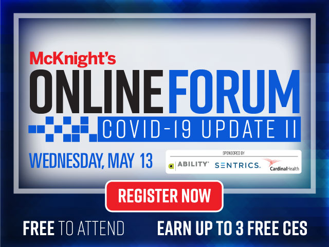 New McKnight’s COVID-19 Online Forum is Wednesday