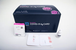 Image of Abbott's BinaxNOW™ COVID-19 Ag Card kit