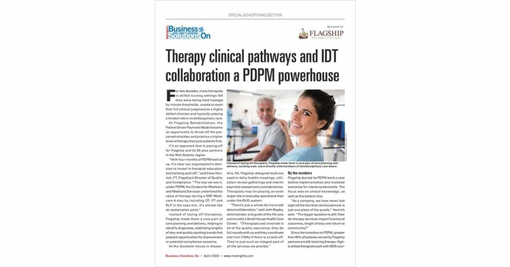 Therapy Clinical Pathways and IDT Collaboration a PDPM Powerhouse