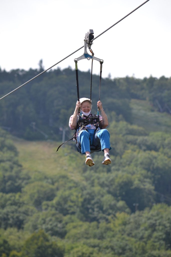 Senior residents go on ziplining adventure through Poconos