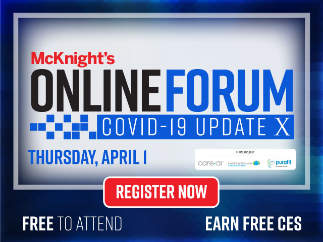 Proven COVID-19 strategies headline 10th McKnight’s Online Forum