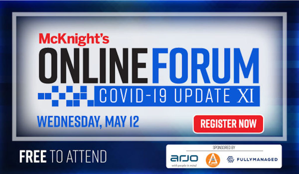 May 12 McKnight’s Online Forum offers COVID testing, infection control strategies