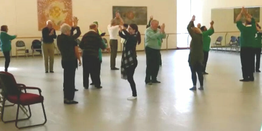 Parkinson's patients in dance training