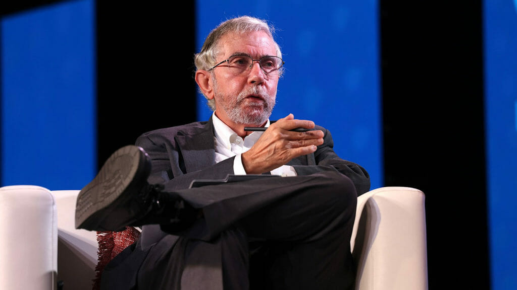 Pictured: Paul Krugman speaking during the NIC 2021 Fall Conference.