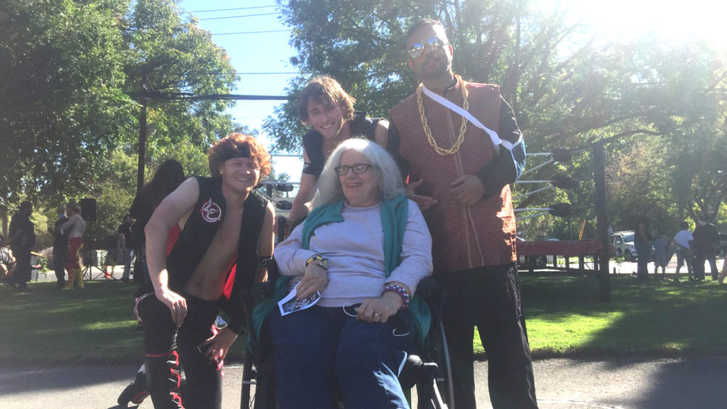 Pro wrestlers ring up fun for nursing home residents and community