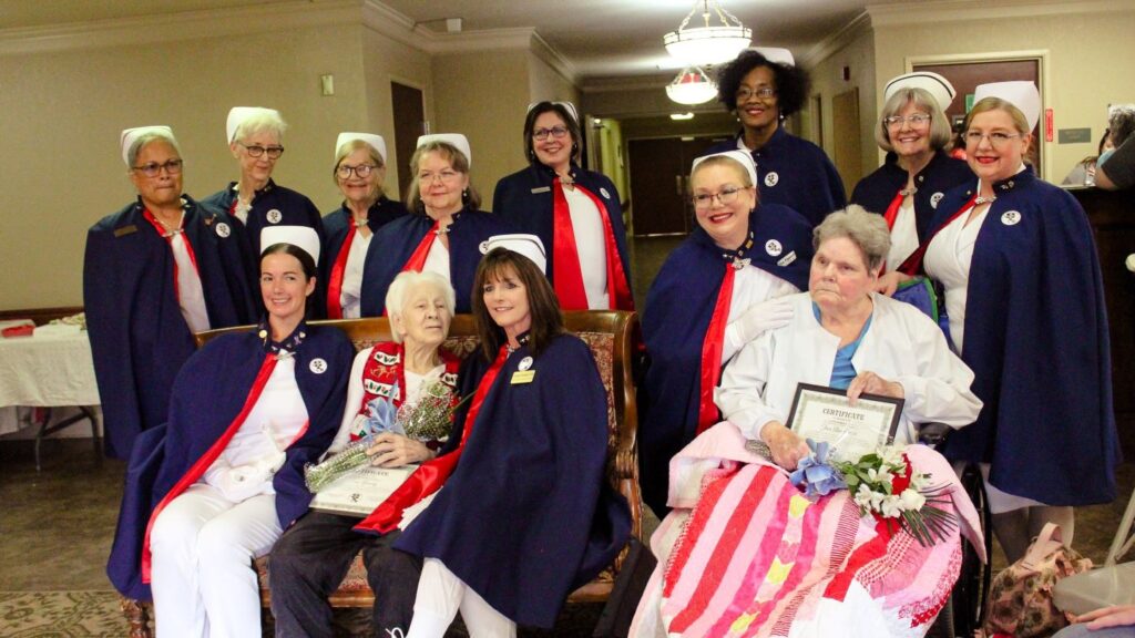 Arkansas Nurse Honor Guard spotlights a pair of nursing home residents in historic observance